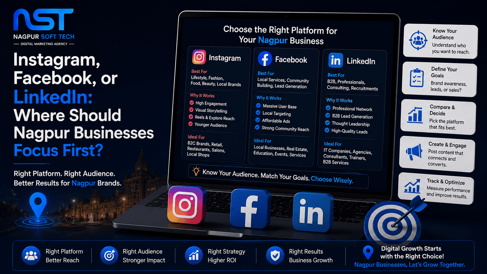 Instagram, Facebook, or LinkedIn: Where Should Nagpur Businesses Focus First?"