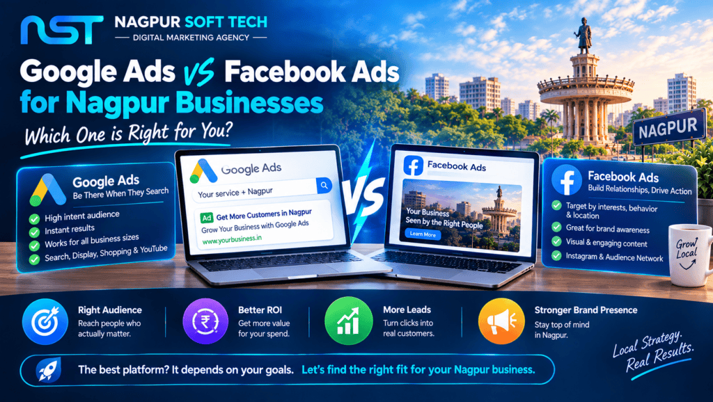 Google Ads vs Facebook Ads for Nagpur Businesses